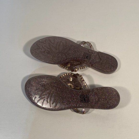 Jack Rogers Sparkle Rubber Jelly Thong Sandals Women Size 9 - Picture 7 of 8